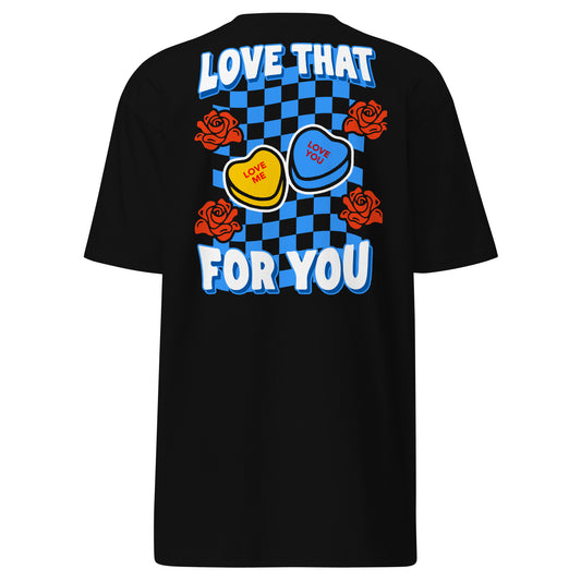 Black Heavyweight Tee - Love Me Love You